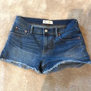 Gap low rise jean shorts